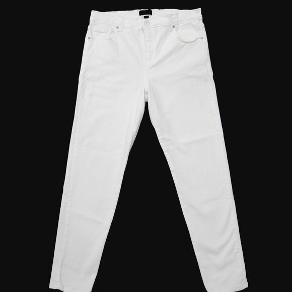 Karen Kane Off White Cotton Stretch Blend Zuma Cropped Jeans Size 16 - Picture 1 of 8